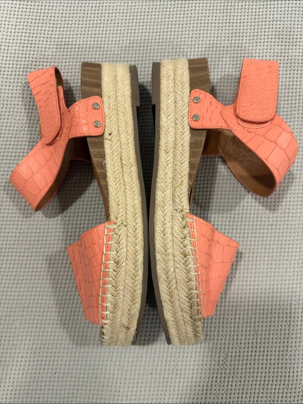 Franco Sarto Coral Textured Espadrille Wedge Sandals - Women